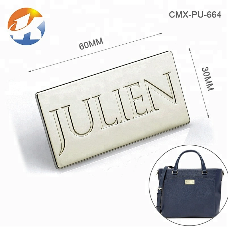 Professional Manufacture Gunmetal Custom Bag Metal Logo