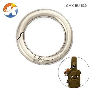 Wholesale Custom Round Nickel Metal Snap Hook, Metal Spring Keychain Hook for Bags