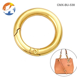 Wholesale Metal Gold Spring Clip Hook with Logo, Bag Accessories Round Metal Snap Hook for Handbags