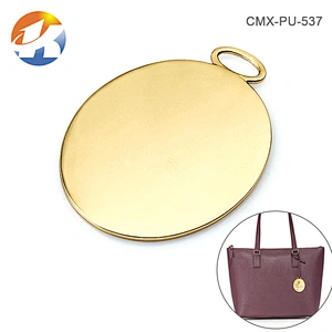 Oval Tag With A Loop Hang Gold Custom Handbag Metal Tags