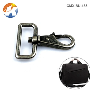 Factory Wholesale Zinc Alloy 1.5 Inch Black Nickel Strong Metal Swivel Snap Hook For Bags and Backpack