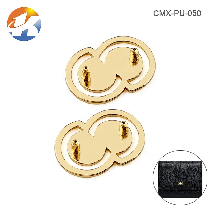 Factory Price Gold Small Brand Metal Logo Tag, Handbag Hardware Custom Metal Label for Wallet*