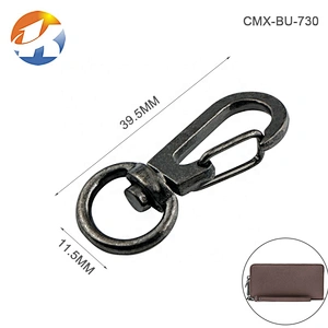 Bag Hardware Gunmetal Metal Key Chain Swivel Snap Hook for Wallet, Wholesale Metal Hook for Backpack and Strap