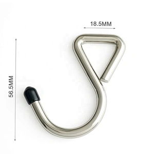 Wholesale Customized Durable S Shaped Hook For Bag, Metal Wire Hanger Hook With Cap For Clothes