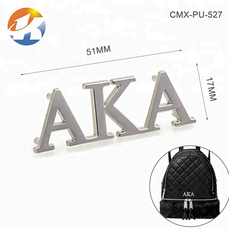 Handbag Hardware Custom Metal Plates Brand Letters Logos, Gold Logo Tag Metal Letter, Logo Design Metal Letter Plate for Purse