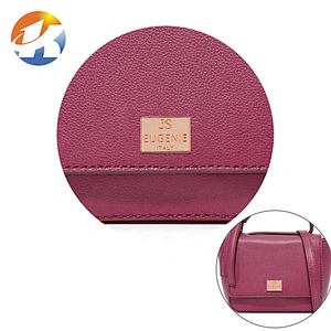 Factory Direct Custom Handbag Engraved Metal Logo Tag, Rose Gold Metal Name Label Plate for Bags