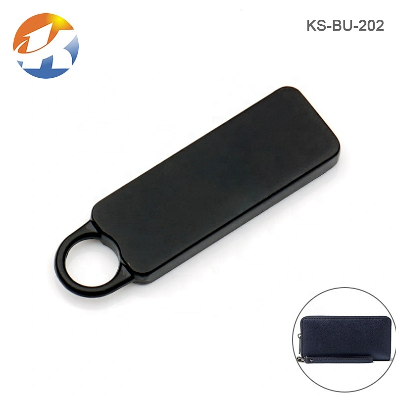 Bag Accessories Metal Black Zipper Pull Tabs, Matte Black Metal Zipper Puller Backpack