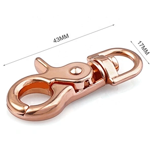 Handbags Hardware Metal Rose Gold Snap Hook, Wholesale Metal Trigger Snap Hook for Bags