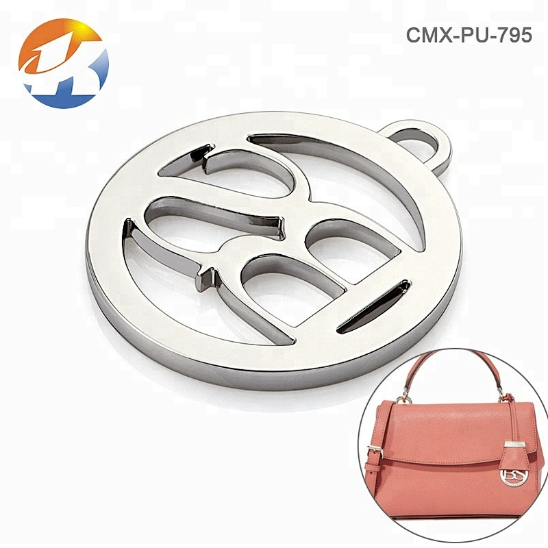 Round With A Loop BS Hollow Hang Metal Logo Handbag