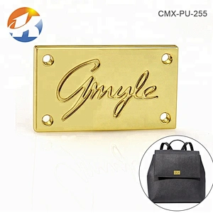 Bag Hardware Custom Metal Logo Rectangle Gold Plated, 17 Years Experience Design Fashion Metal Logo Labels Plate for Handbags