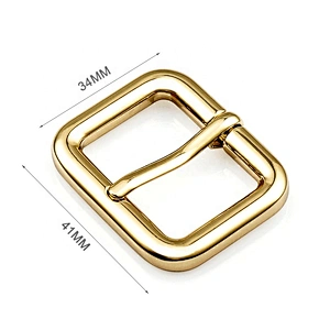 Wholesale Custom Gold Color Square Metal Belt Buckle with Pin for Handbags