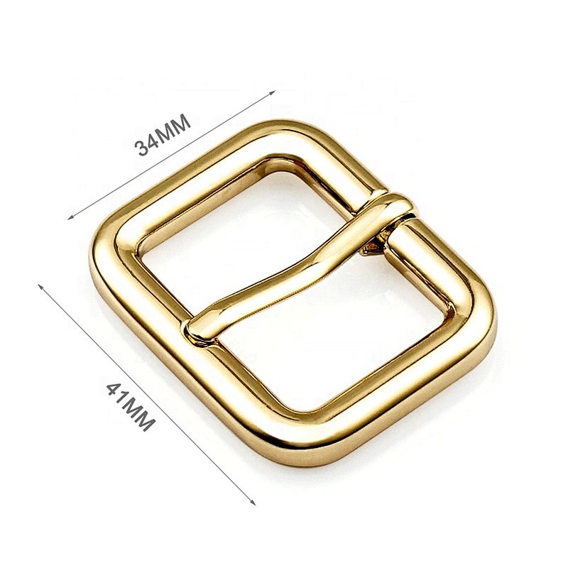 Wholesale Custom Gold Color Square Metal Belt Buckle with Pin for Handbags