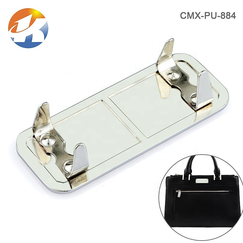 China Manufacture High Quality Custom Metal Logo Plate for Handbags, Designer Engraved Logo Metal Label for Bags^