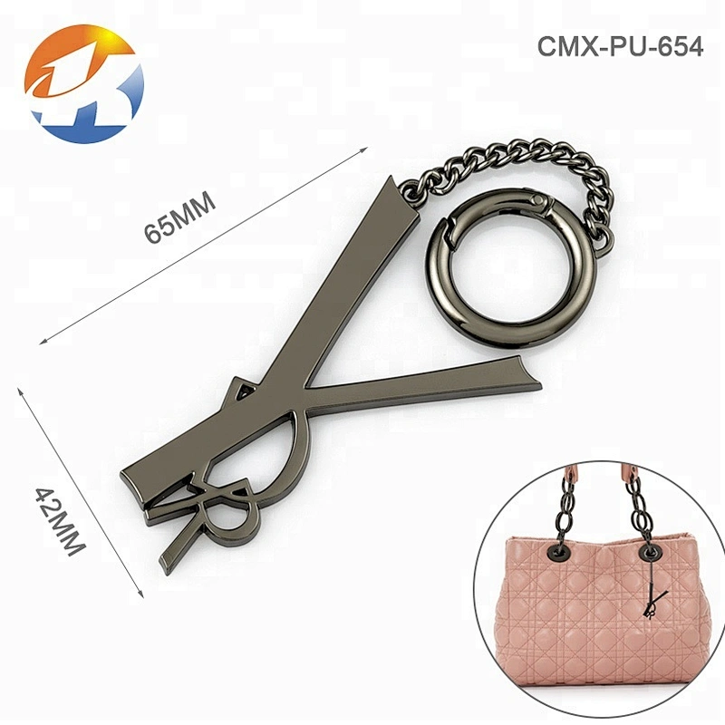 Custom High Grade Handbag Hardware Hang Letters Metal Logo Tag, Fashion Design Metal Hanging Tag for Bags