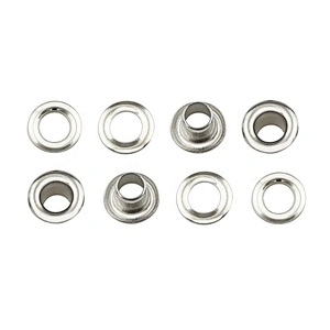 Custom Garment Accessories Metal Eyelet, Iron Round White Painted Metal Grommet For Clothing