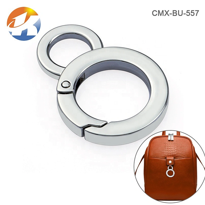 Wholesale Fashion High Quality 20mm Metal Key Ring Clasp, Zinc Alloy Metal Snap Hook with Hole for Bags