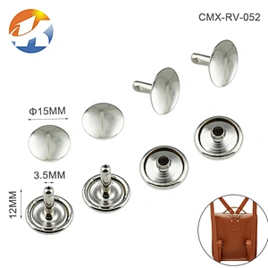 Wholesale Silver Double Cap Cheap Metal Jeans Rivet For Shoes Bag Clothing