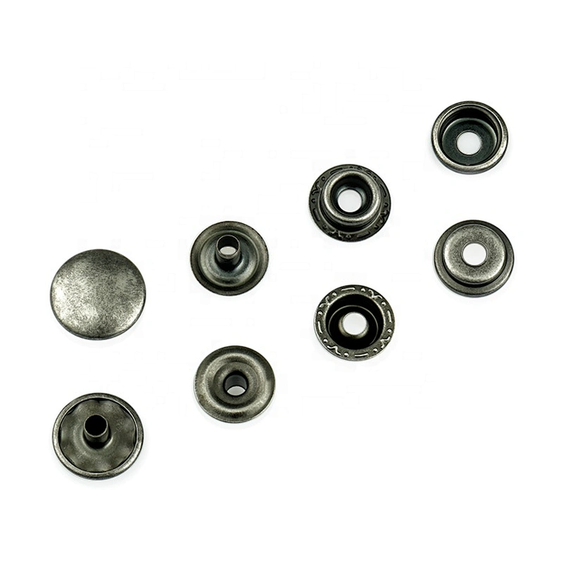Eco-Friendly Best Price Metal Button For Bags, Garment Accessories Custom 4 Parts Metallic Snap Buttons