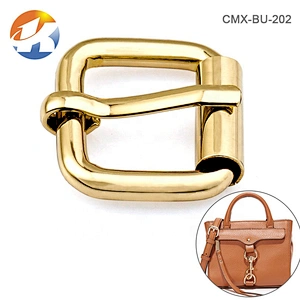 Wholesale Bag Parts Accessories Fancy Gold Metal Pin Buckle, Custom Gold Metal Buckle with Pin for Belt