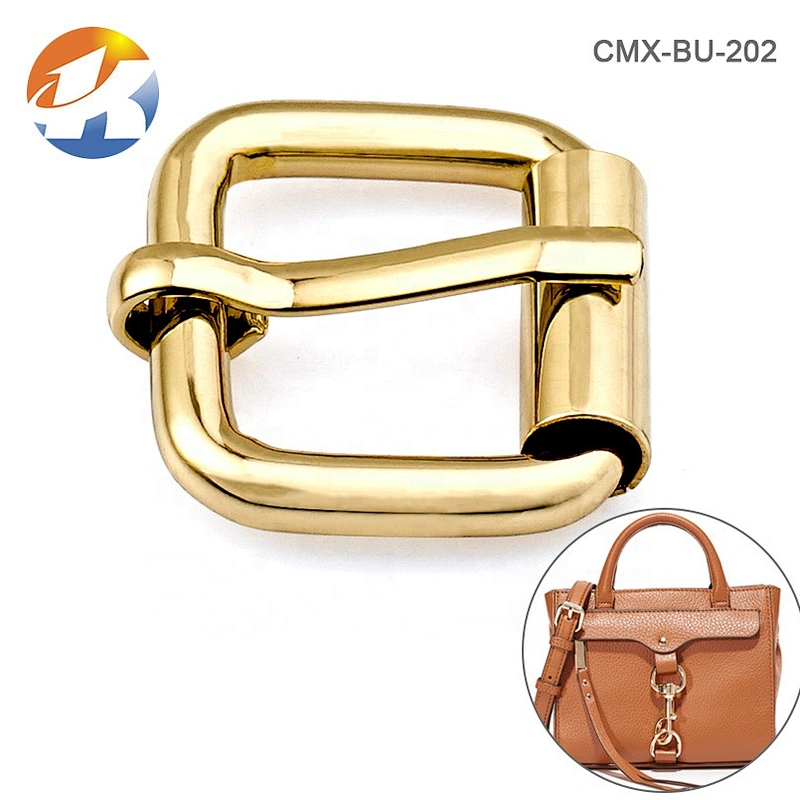 Wholesale Bag Parts Accessories Fancy Gold Metal Pin Buckle, Custom Gold Metal Buckle with Pin for Belt