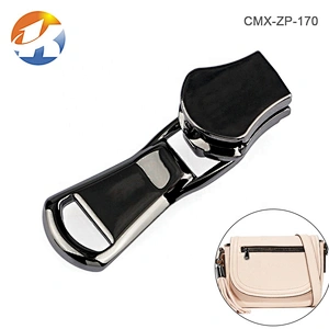 Dongguan Factory Wholesale Bag Hardware Metal Zipper Pulls, Custom Gunmetal Metal Zipper Puller Slider for Clothing