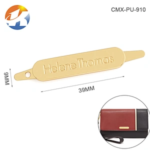 High Quality Bag Hardware Metal Logo Label, Custom Metal Engraved Name Tag Plate for Handbags