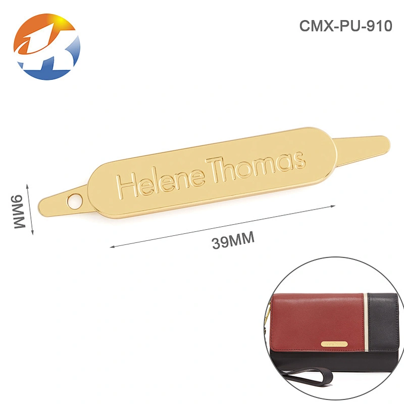 High Quality Bag Hardware Metal Logo Label, Custom Metal Engraved Name Tag Plate for Handbags