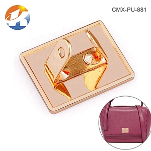 Factory Direct Custom Handbag Engraved Metal Logo Tag, Rose Gold Metal Name Label Plate for Bags