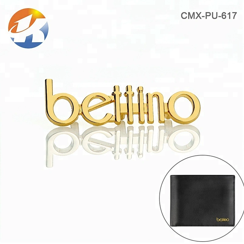 Fashion Purse Bag Accessories Gold Letter Metal Brand Logo, Design Metal Letters Logo Bag, Custom Metal Label Plate for Handbags