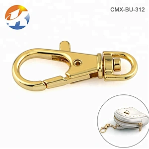 Hot Sale Bag Hardware Metal Swivel Eye Snap Hook Keyring, Wholesale Gold Metal Snap Hook For Handbag