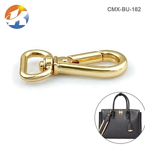 High End Handbag Hardware Metal Swivel Snap Hook, Light Gold Plated Metal Spring Snap Hook