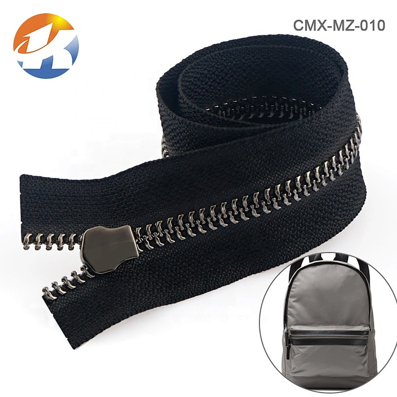 High End Handbags Hardware Custom Metal Zipper with Gunmetal Tooth for Clothing
