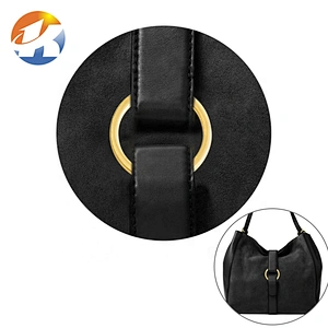 Bag Accessories Wholesale Zinc Alloy Shiny Gold 22mm Metal O Ring for Clothing and Bags
