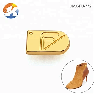 High Level Professional Custom Small Metal Logo for Shoes, Gold Plated Engraved Metal Name Tag for  Purse