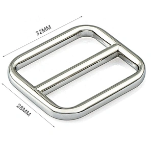 Wholesale Metal Hardware Slider Adjusters Gun Metal Tri-Glide Buckle For Bags