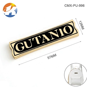Manufacturer Custom Metal Embossed Logo Label Metal Brand Logo Label Tags Handbags