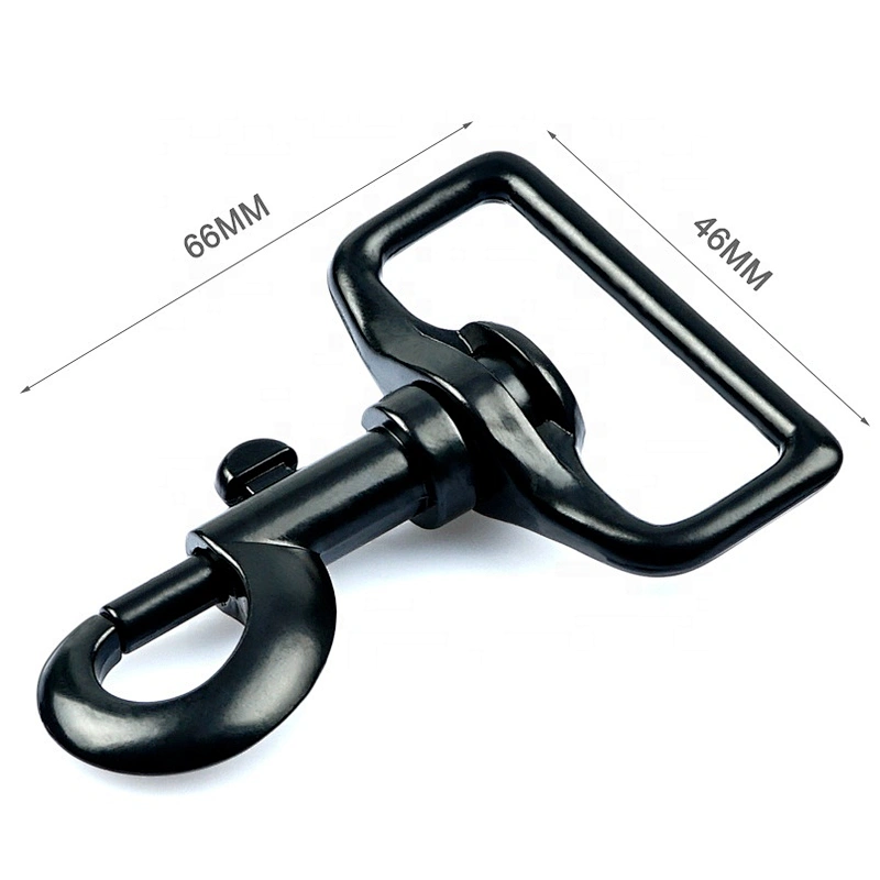 High End Handbag Accessories Metal Trigger Snap Hook, Bag Strap Black Metal Swivel Snap Hook