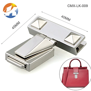 Eco-friendly Zinc Alloy Gold Metal Bag Accessories Lock