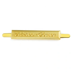 Bag Accessories Manufacturer Custom Metal Labels Plate for Handbags, Brushed Gold Metal Logo