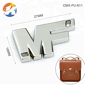 Round with 2 Holes Sewing Engraved Logo Metal Tag, Custom Metal Clothing Label for swimwear