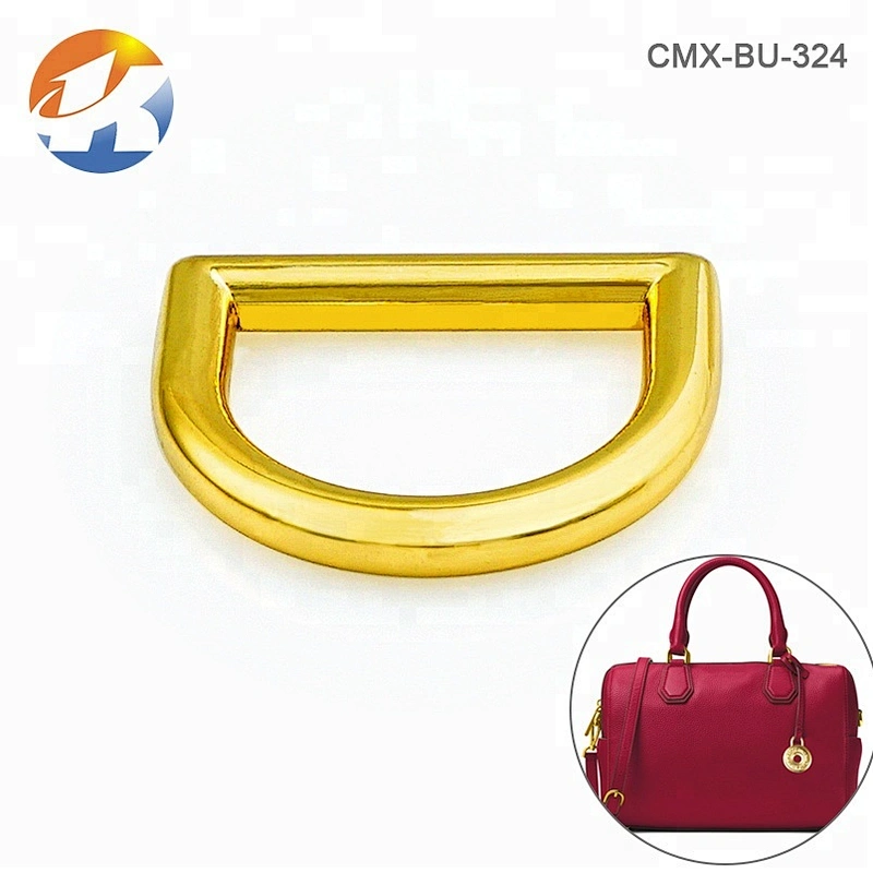 High End Quality Hang Plating Shiny Gold D Ring Metal for Handbags