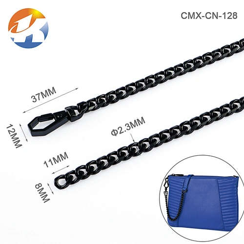 High Quality Black Metal Bag Chain Strap