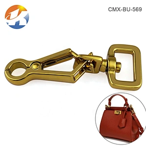 Fashion Special Color Tea Gold Metal Hook Clasp For Bags