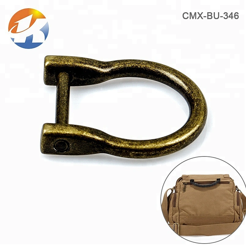 Wholesale Bag Accessories Antique Brass Metal D Ring, Zinc Alloy Bronze Metal D-ring for Backpack