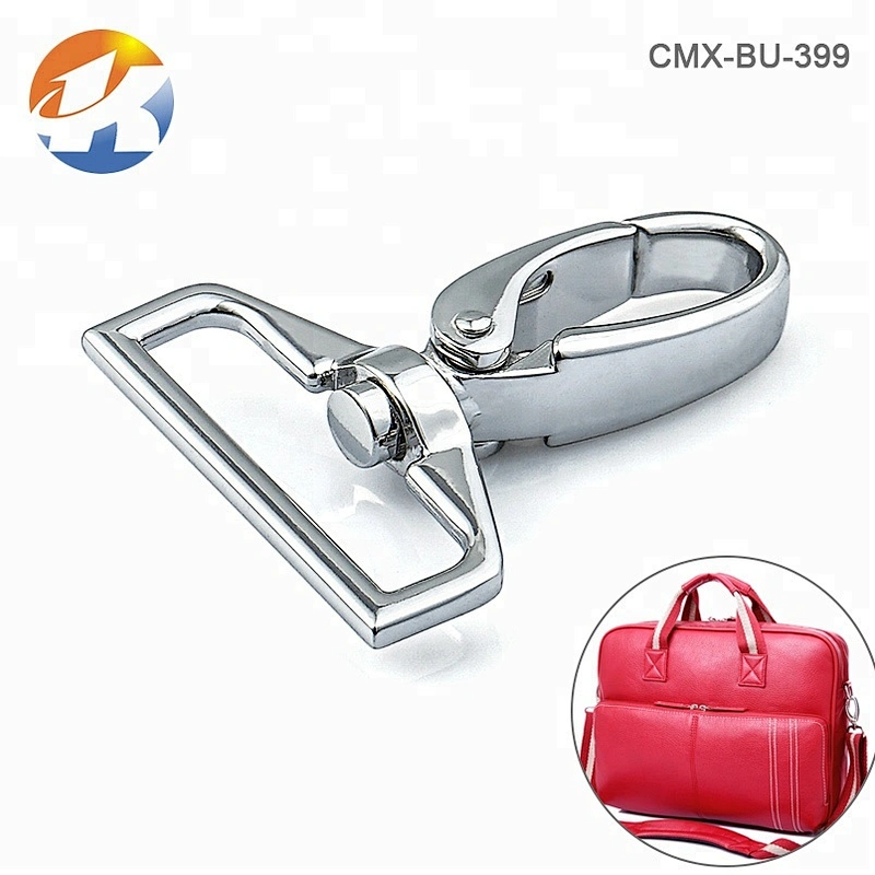 Handbag Hardware Nickel Metal Snap Clasp Hook, Custom Metal Spring Snap Hook for Bag Strap