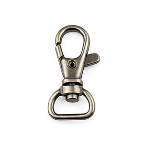 Hot Sale Cheap 12mm Small Metal Purse Snap Hook, D Ring Shape Tail Metal Trigger Snap Hook for Lanyard
