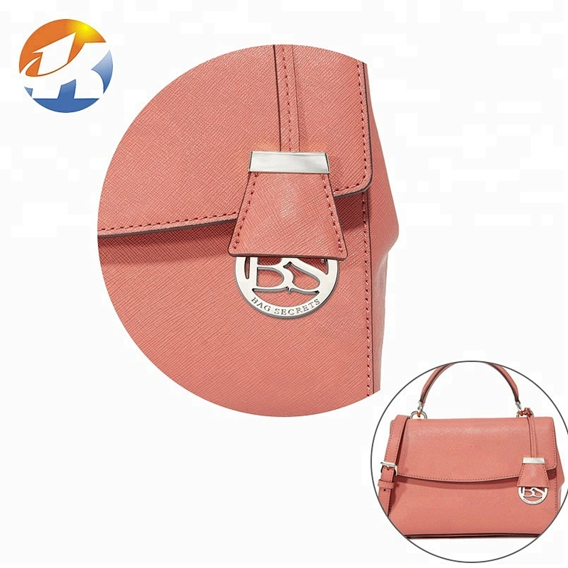 Round With A Loop BS Hollow Hang Metal Logo Handbag
