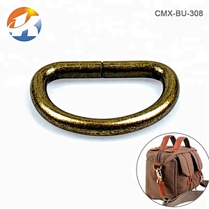 Wholesale Bag Parts Metal Accessories Iron D Ring, Antique Brass 1 Inch Metal D Ring for Backpack