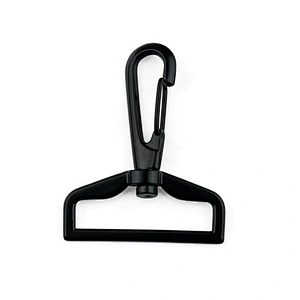 Wholesale Bag Strap 38mm Swivel Metal Clasp Hook, Black Metal Spring Snap Hooks For Backpack