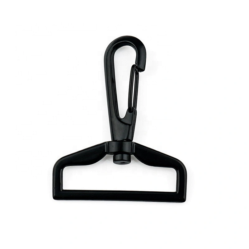 Wholesale Bag Strap 38mm Swivel Metal Clasp Hook, Black Metal Spring Snap Hooks For Backpack